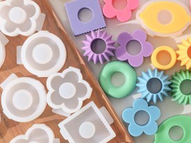 Pack 8 moldes silicona torre apilable para velas